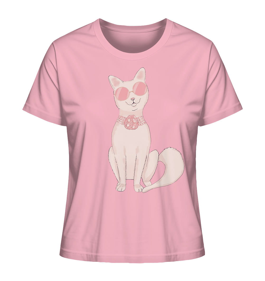 Katze Damen T-Shirt mit Fashion Katze