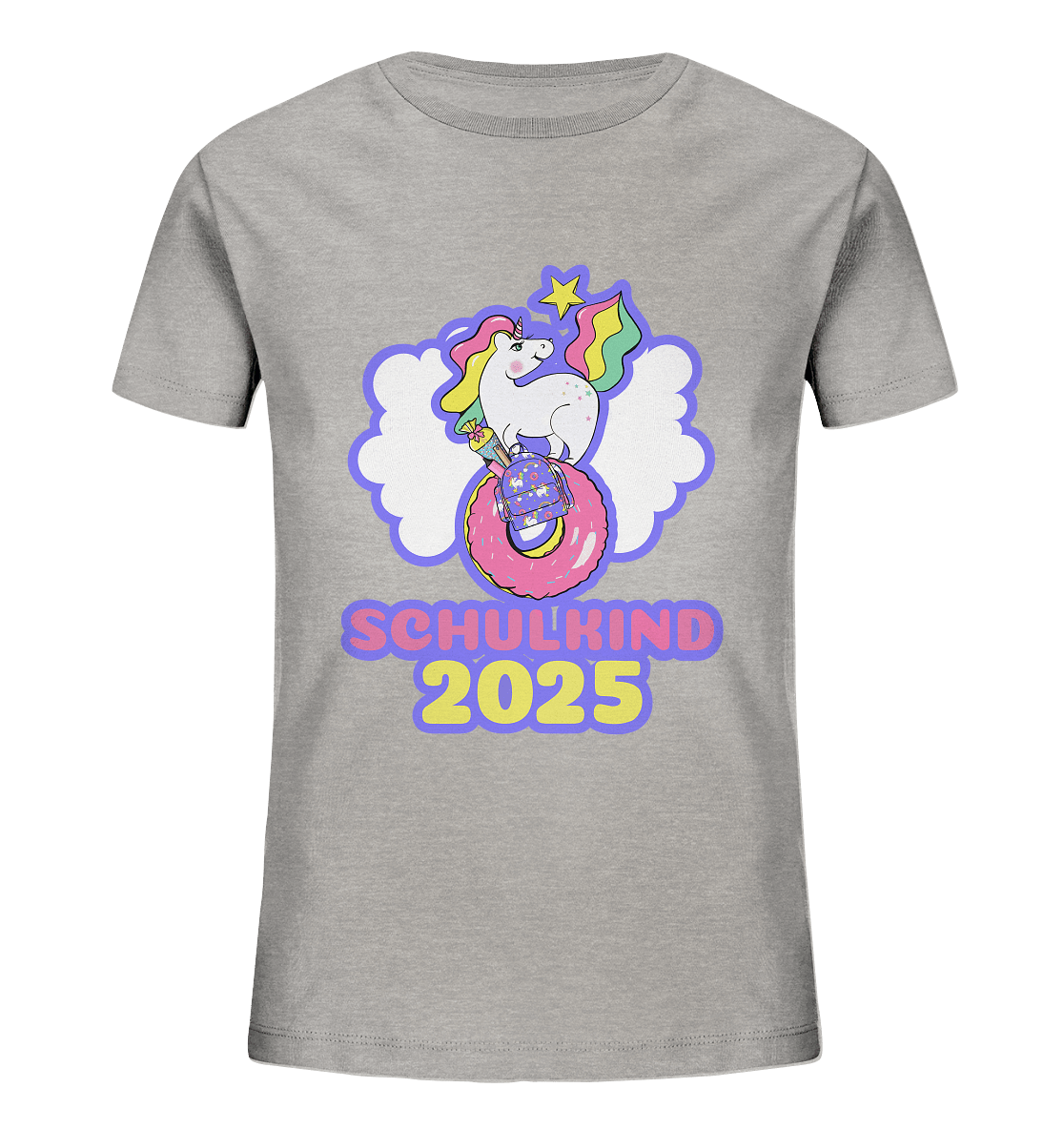 Schulkind 2025 T-Shirt mit Einhorn