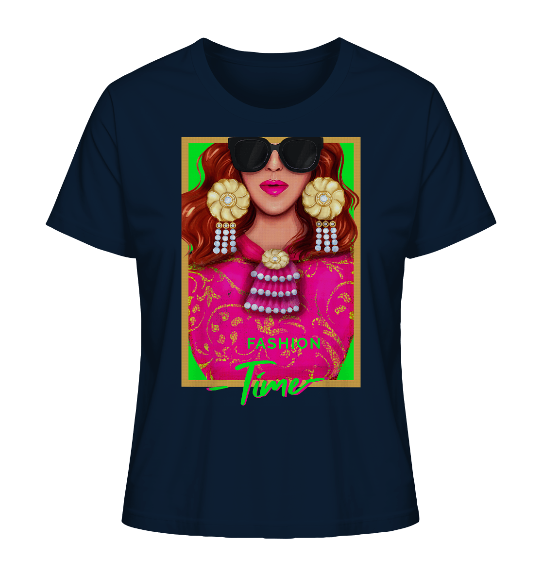 Neongrün Neonpink Lady Fashion Shirt
