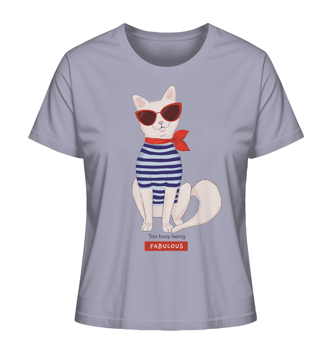 Damen T-Shirt mit Katzen Print Maritime