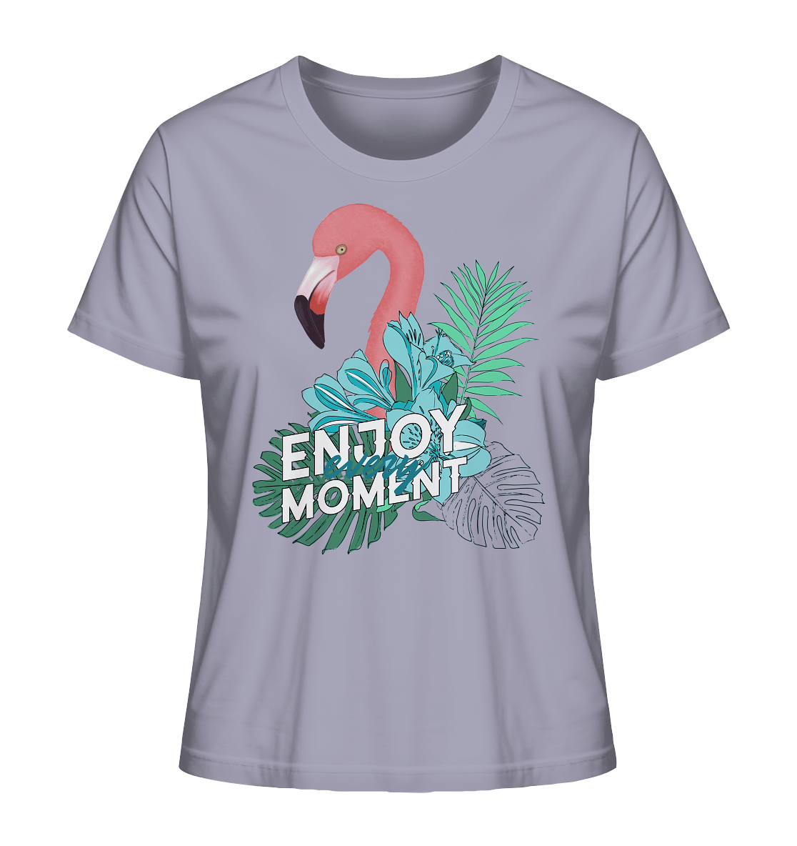 Damen T-Shirt Flamingo "Enjoy every moment"