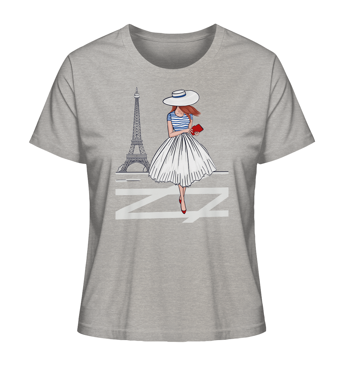 Damen T-Shirt Fashion Sketch Pariserin
