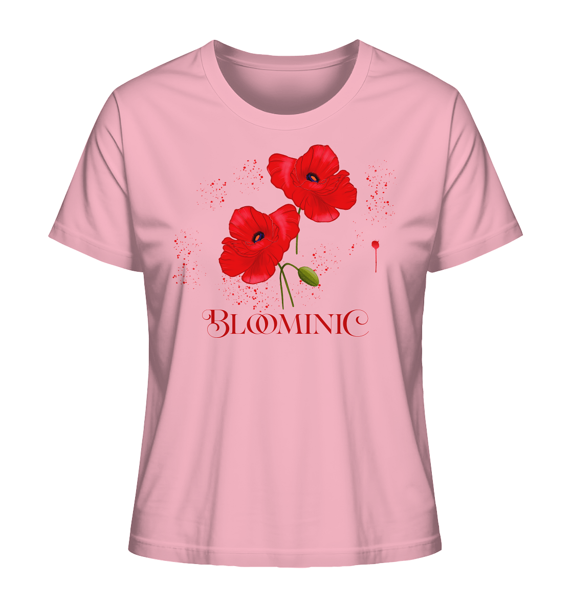 Damen T-Shirt mit Mohnblumen