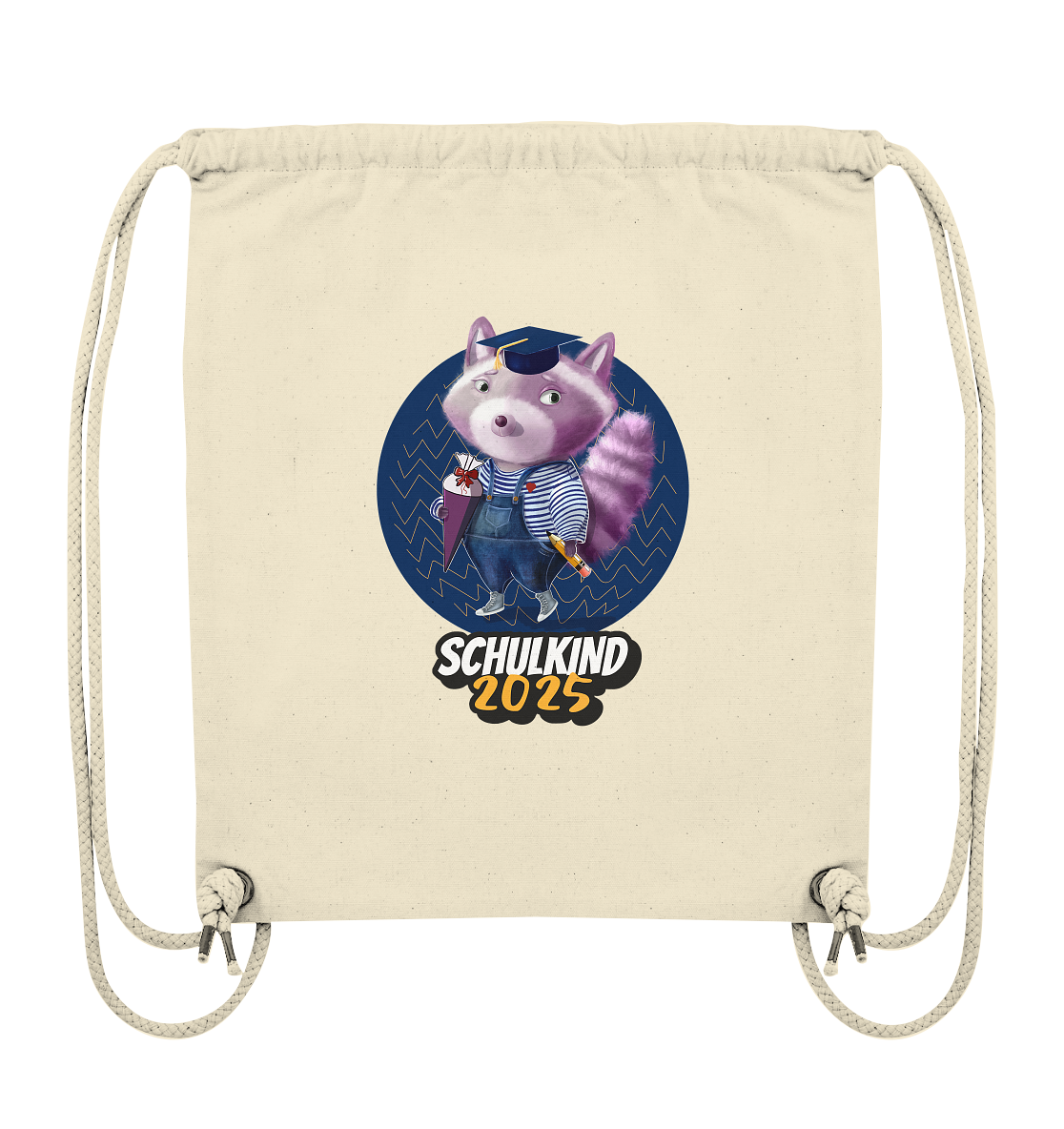 Turnbeutel Schulkind 2025 Waschbär