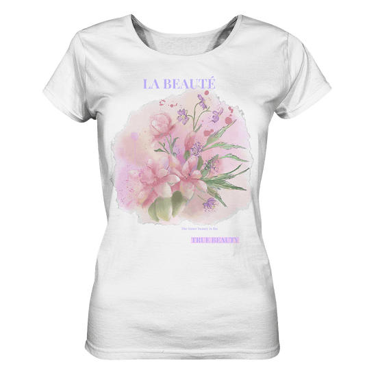 Blumenmuster Shirt LA BEAUTÉ Damen Shirt in weiß mit Blumen Print 