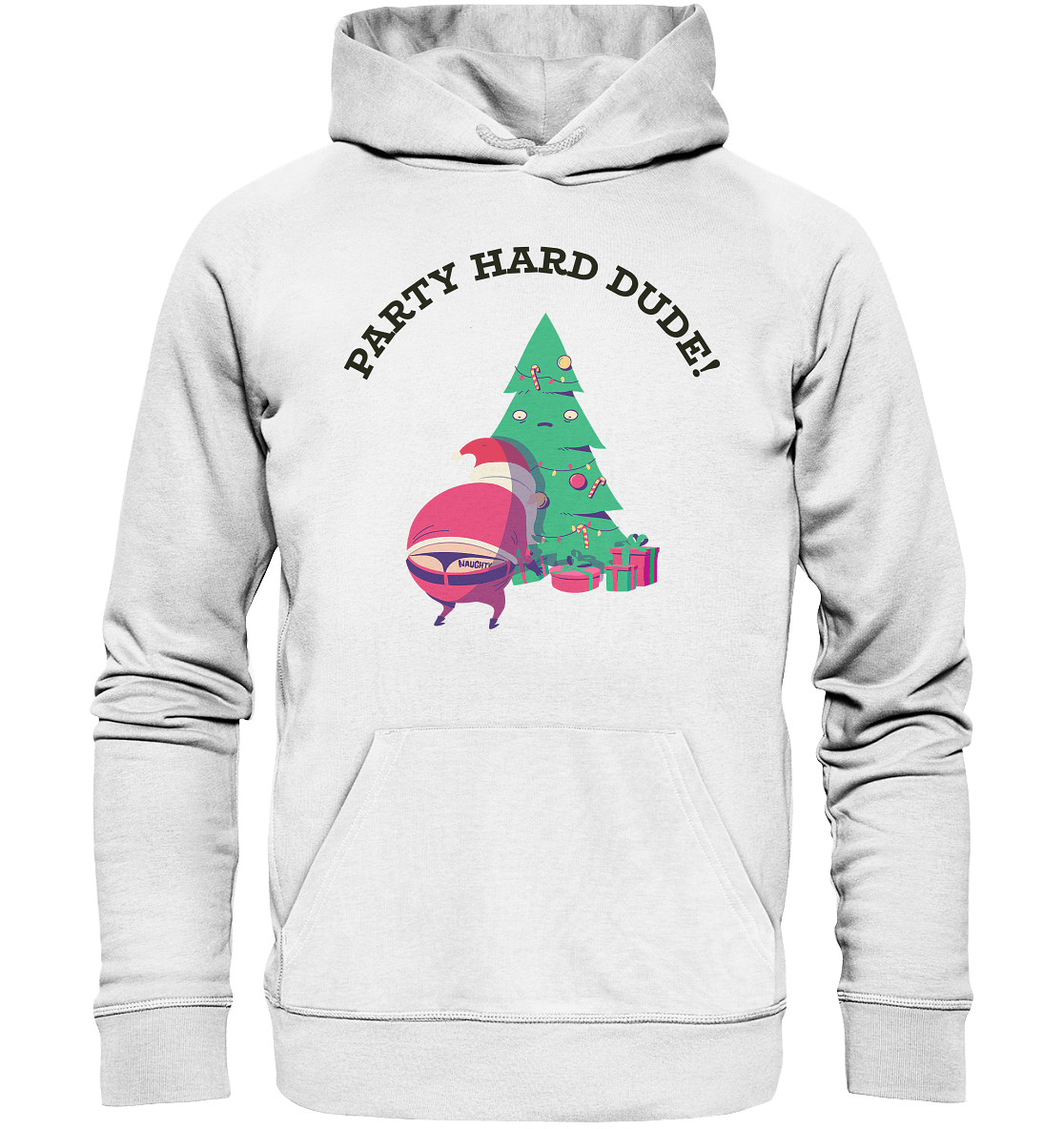 Party-hard-Weihnachtspullover-witzige-sprueche-xmas-weiss