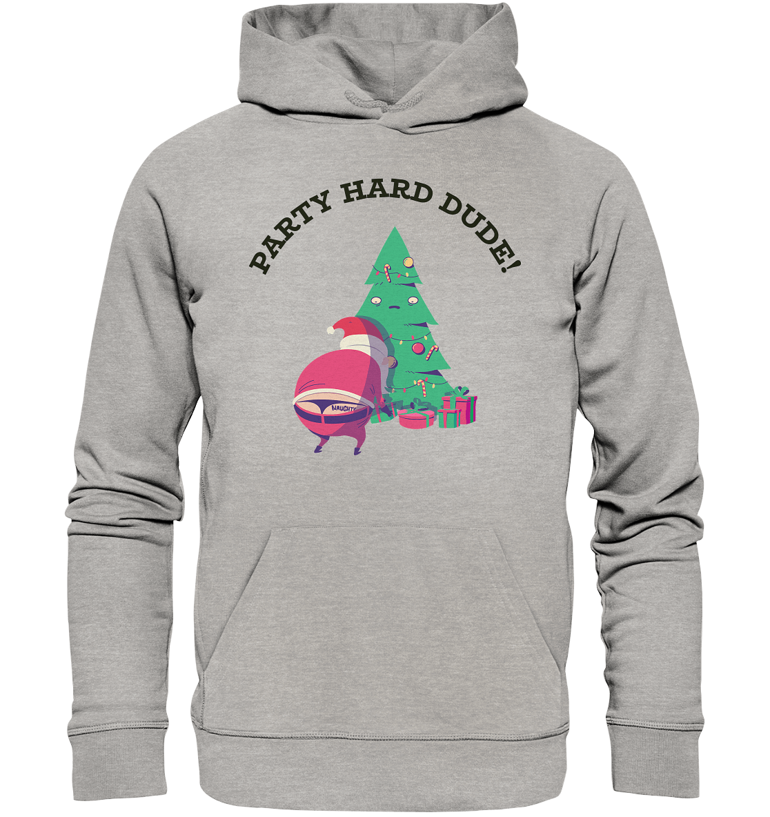 Party-hard-Weihnachtspullover-witzige-sprueche-xmas-grau