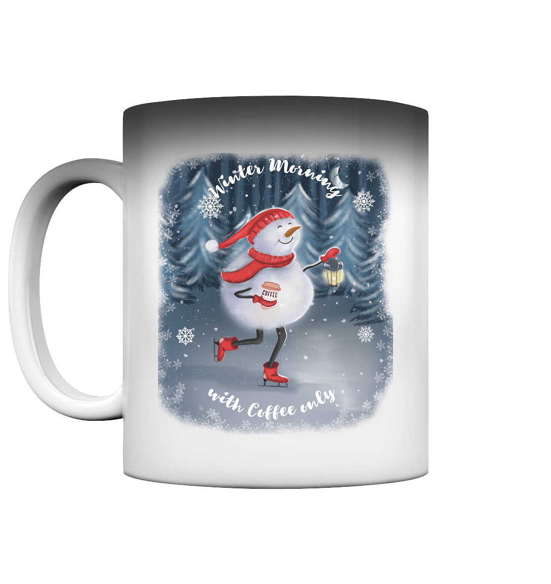 Magic Tasse Farbwechseltasse mit Schneemann
