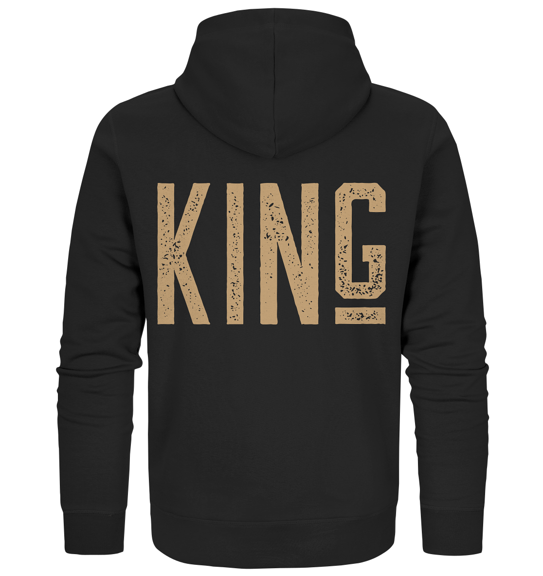 Zipper Kapuzenpullover in schwarz King Familien Partnerlook kaufen