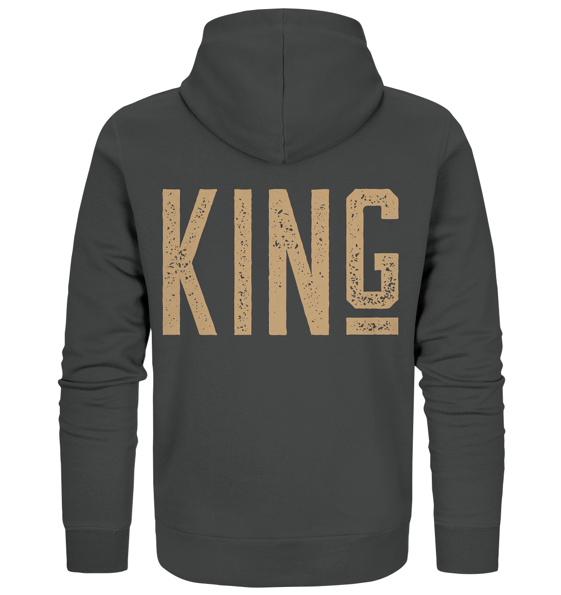Zipper Kapuzenpullover in khaki King Familien Partnerlook kaufen