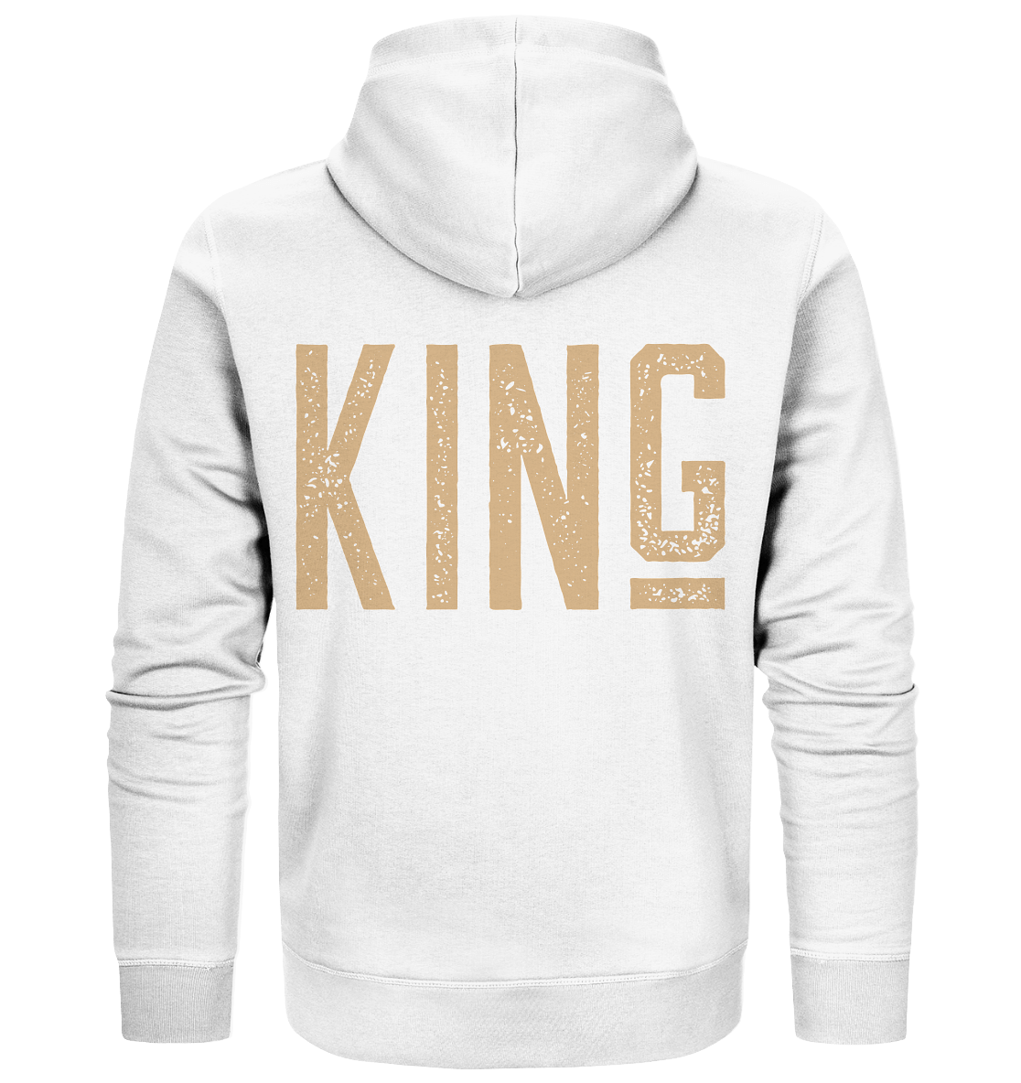 Zipper Kapuzenpullover in weiß King Familien Partnerlook kaufen