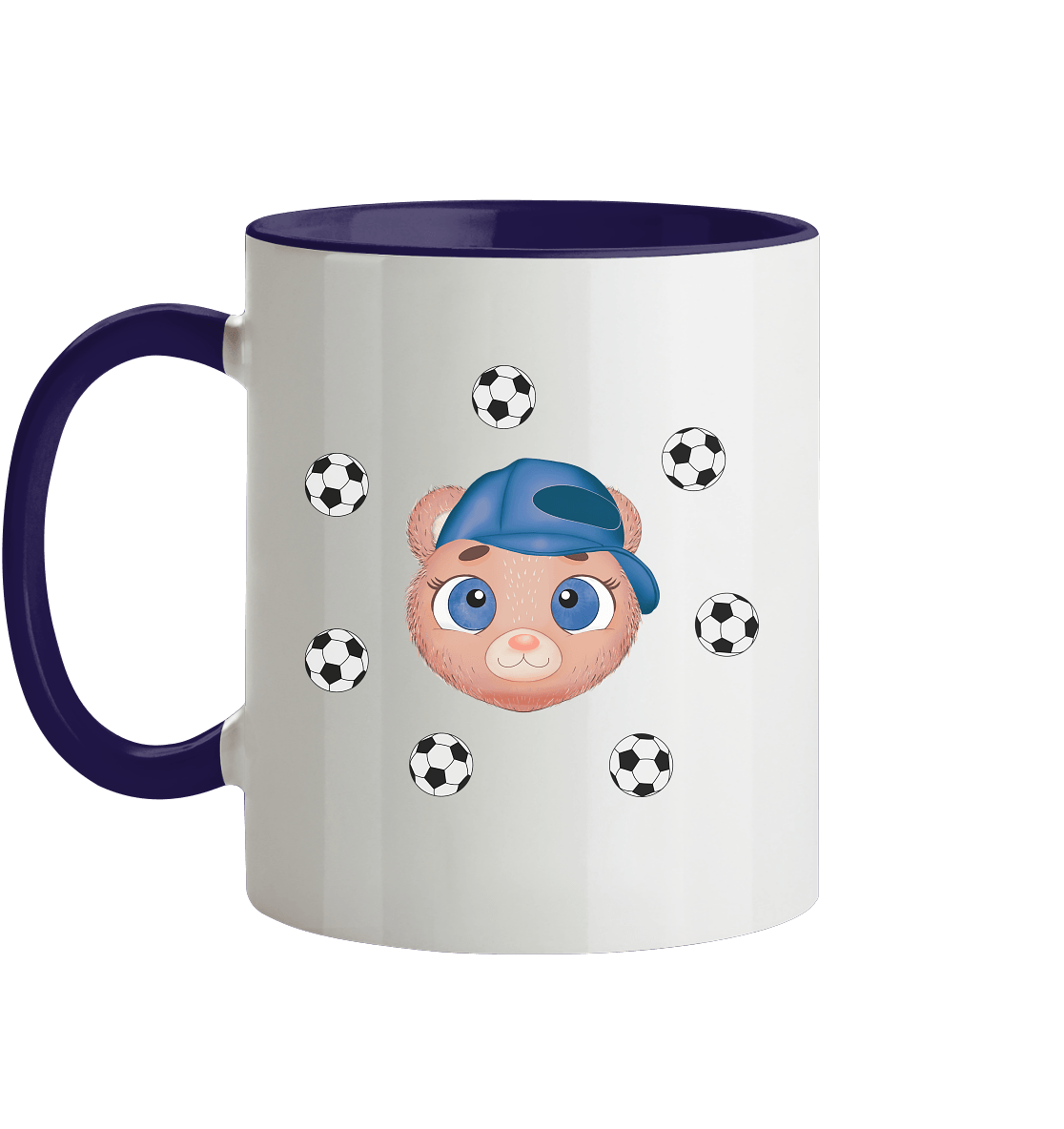 Tasse Bärchen mit dem Fußbällen