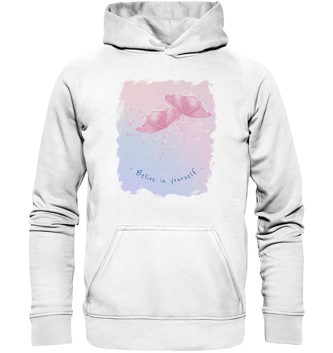 Unisex Hoodie mit Aquarell Blumen