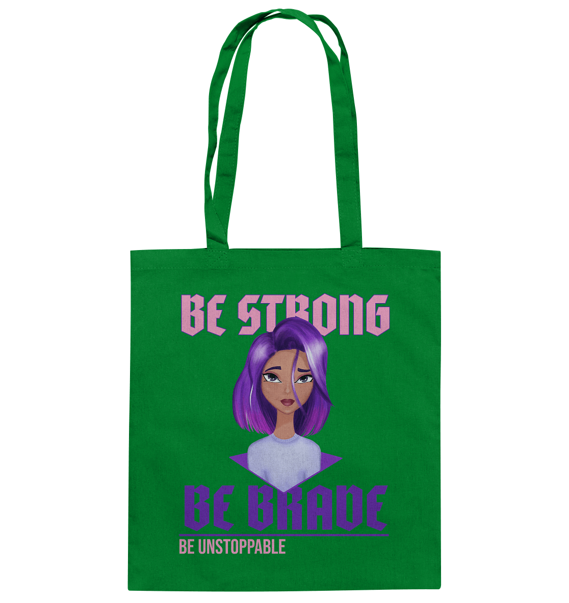 Baumwolltasche lila Cartoon