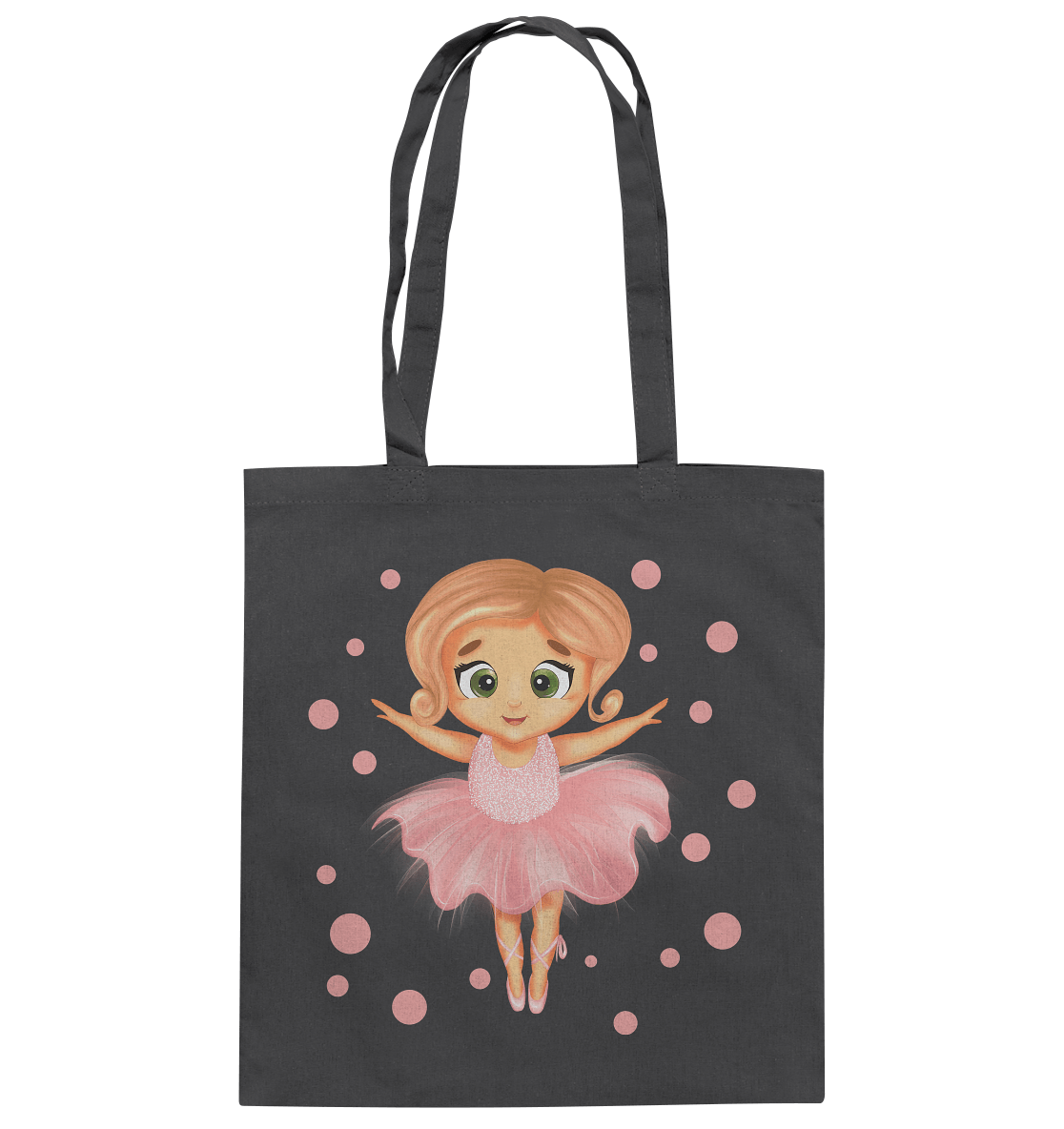 Baumwolltasche Ballerina-Design in rosa