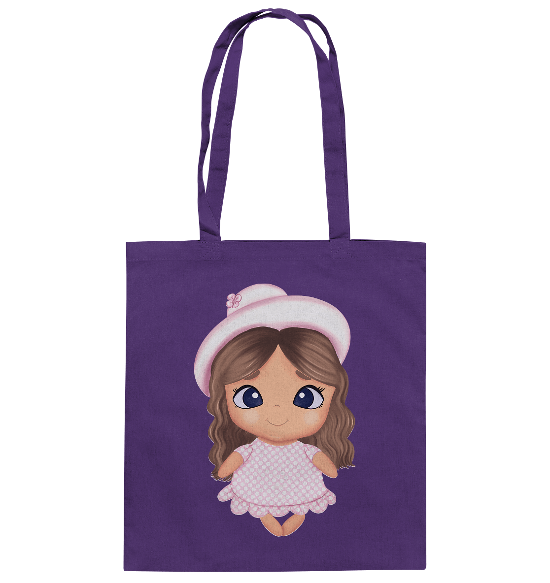 Baumwolltasche mit Mädchen-Design in Rosa
