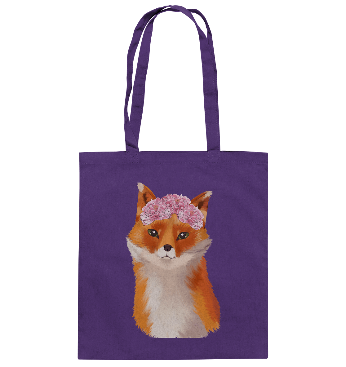 Baumwolltasche "Fuchs mit Blumen"