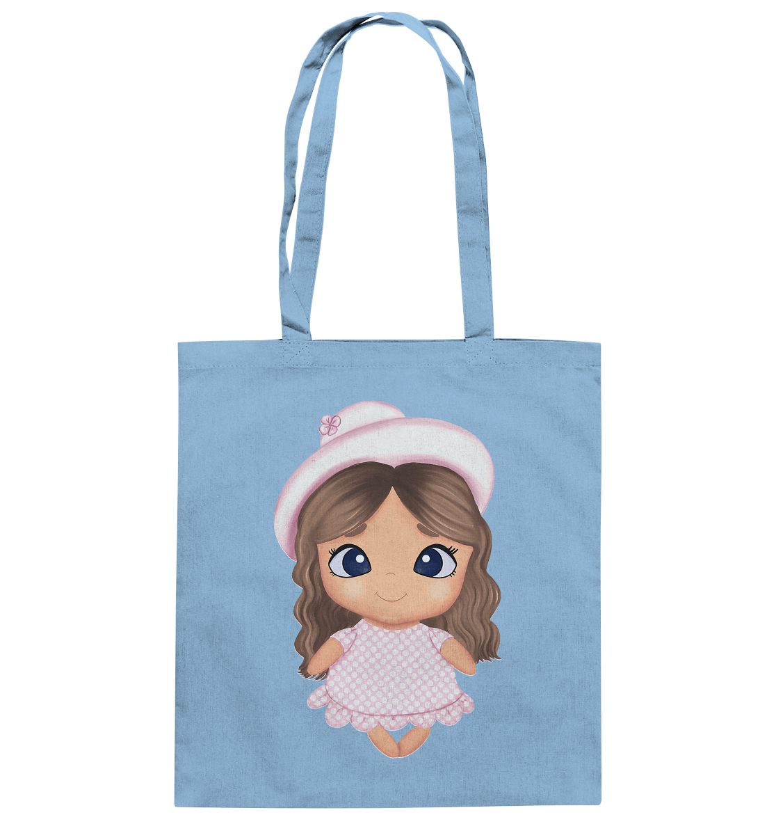 Baumwolltasche mit Mädchen-Design in Rosa