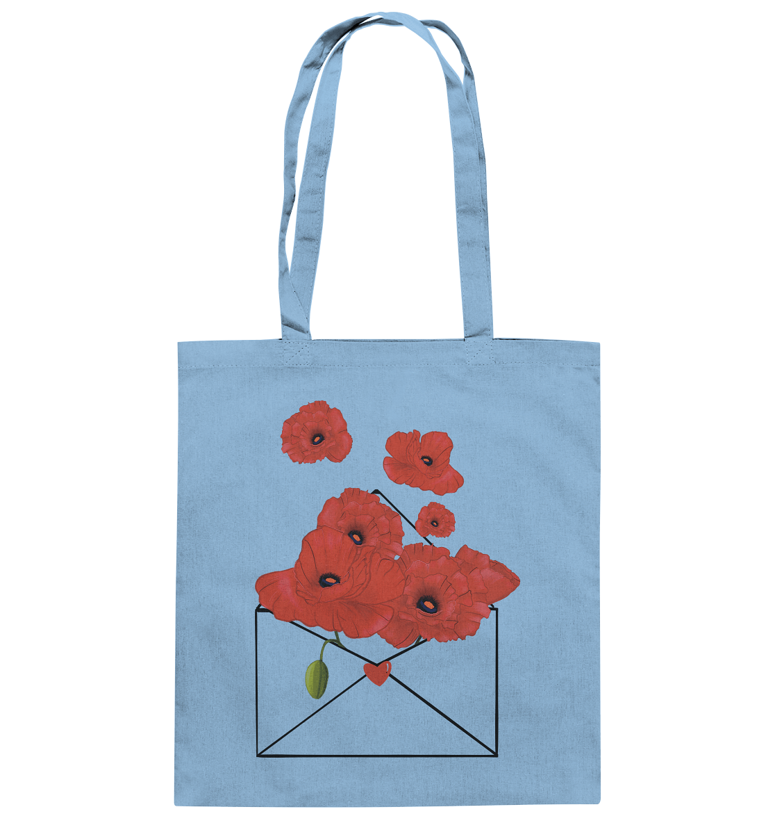 Baumwolltasche mit Mohnblumen