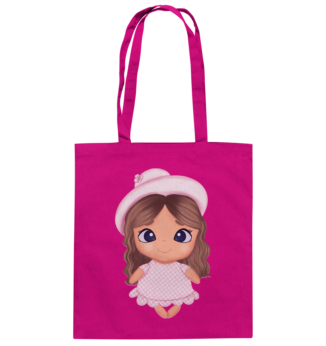 Baumwolltasche mit Mädchen-Design in Rosa