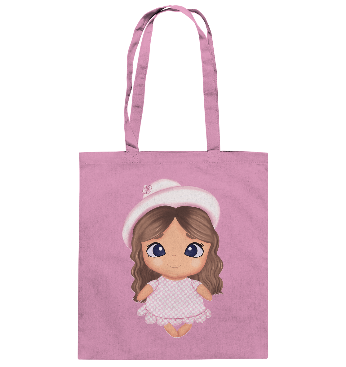 Baumwolltasche mit Mädchen-Design in Rosa