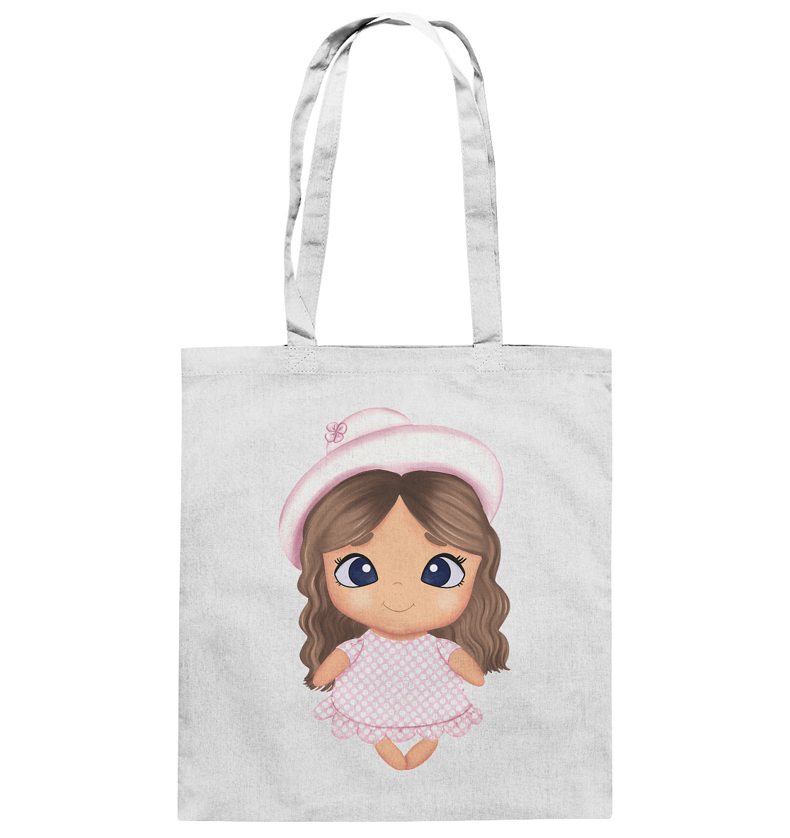 Baumwolltasche mit Mädchen-Design in Rosa