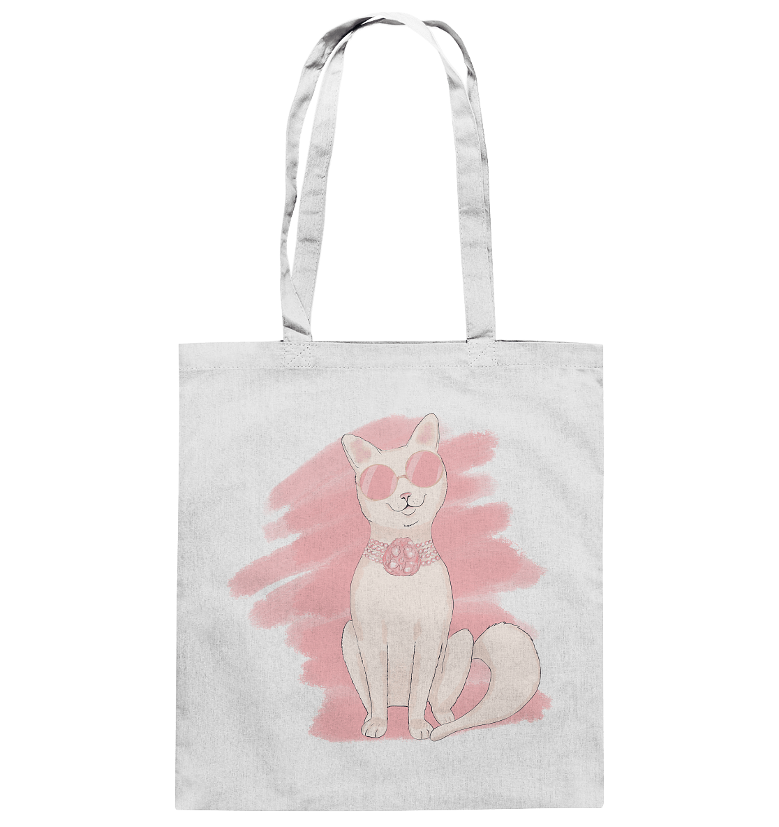 Baumwolltasche Fashion Katze in rosa