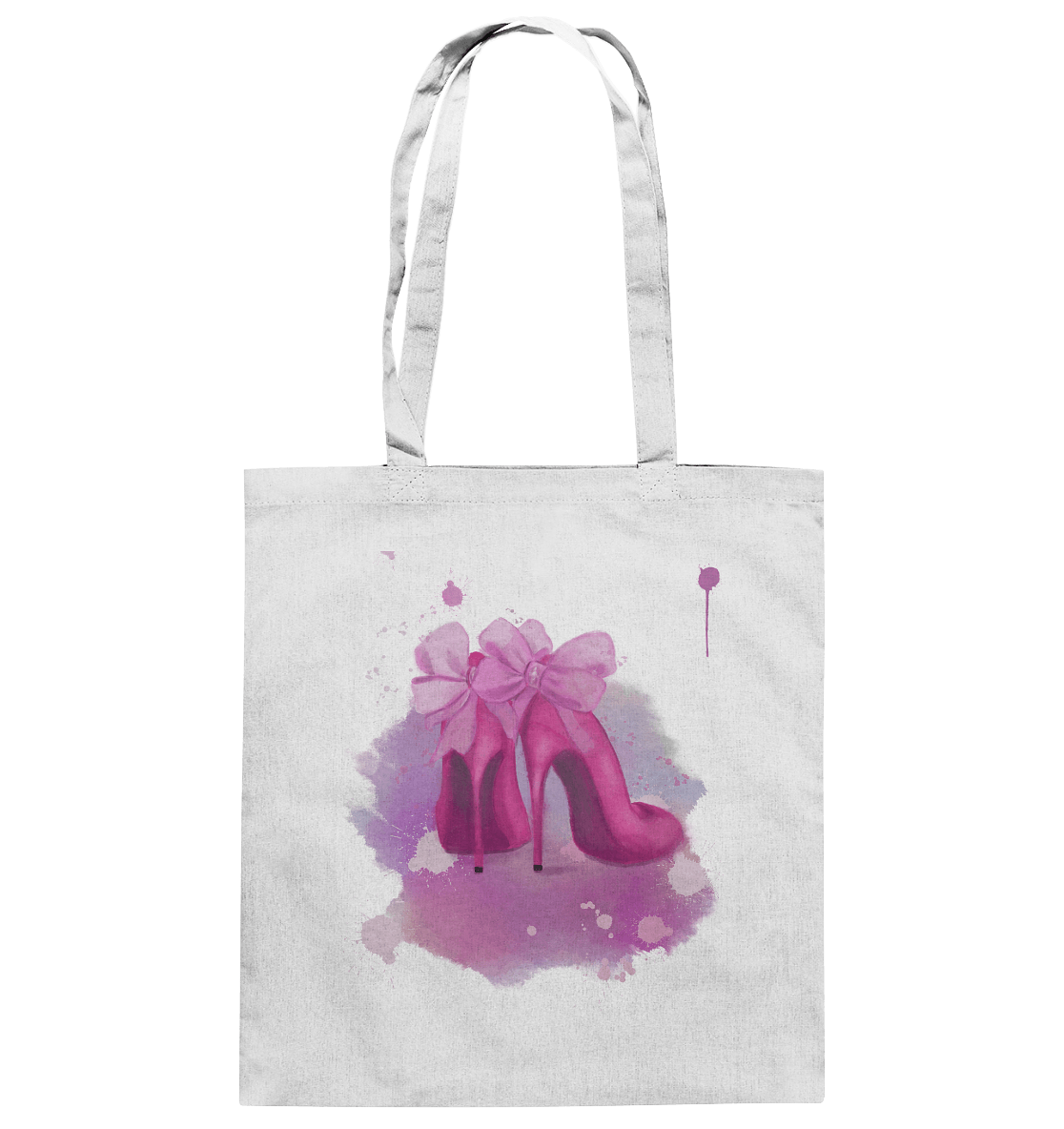 Baumwolltasche mit handgezeichneten Aquarell Heels Design