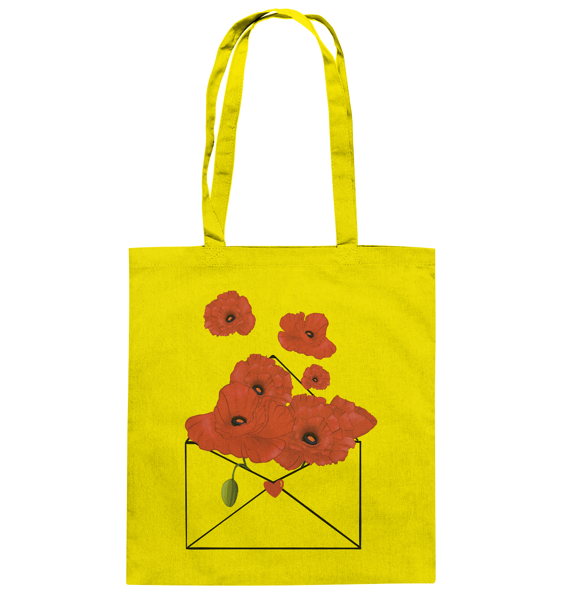 Baumwolltasche mit Mohnblumen