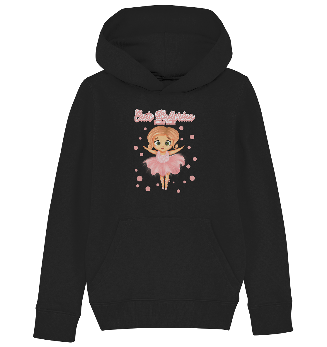 Kinder Kapuzenpullover mit handgezeichneten Ballerina Cartoon