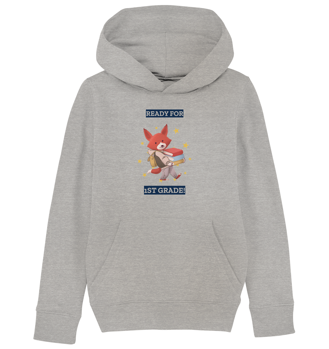 Kinder Hoodie Kapuzenpulli mit Beschriftung "Ready for 1st Grade!"