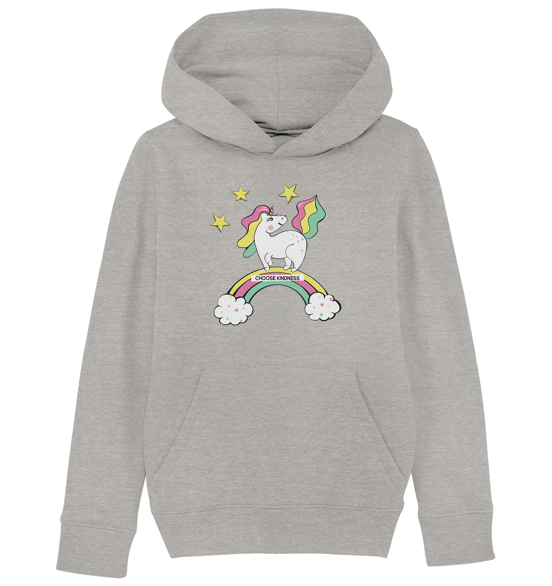 Einhorn Hoodie Kinder Kapuzenpulli "Unicorn choose kindness" Einhorn cartoon