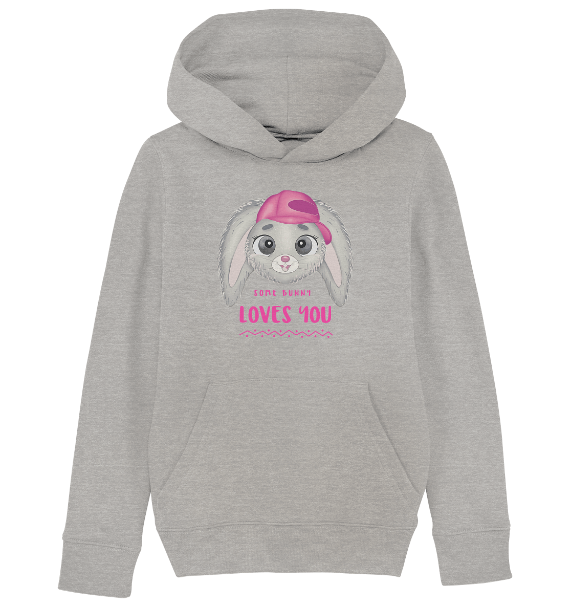 Bunny Kapuzenpullover "Some Bunny loves you" in grau