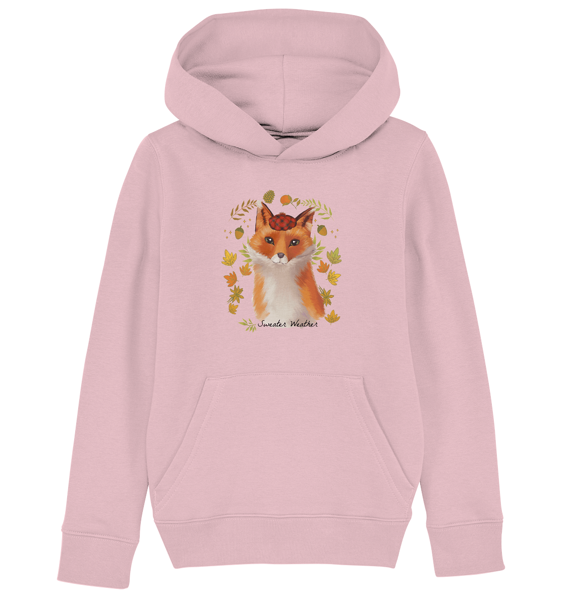 Kinder Kapuzenpulli Fuchs im Herbst kaufen in rosa