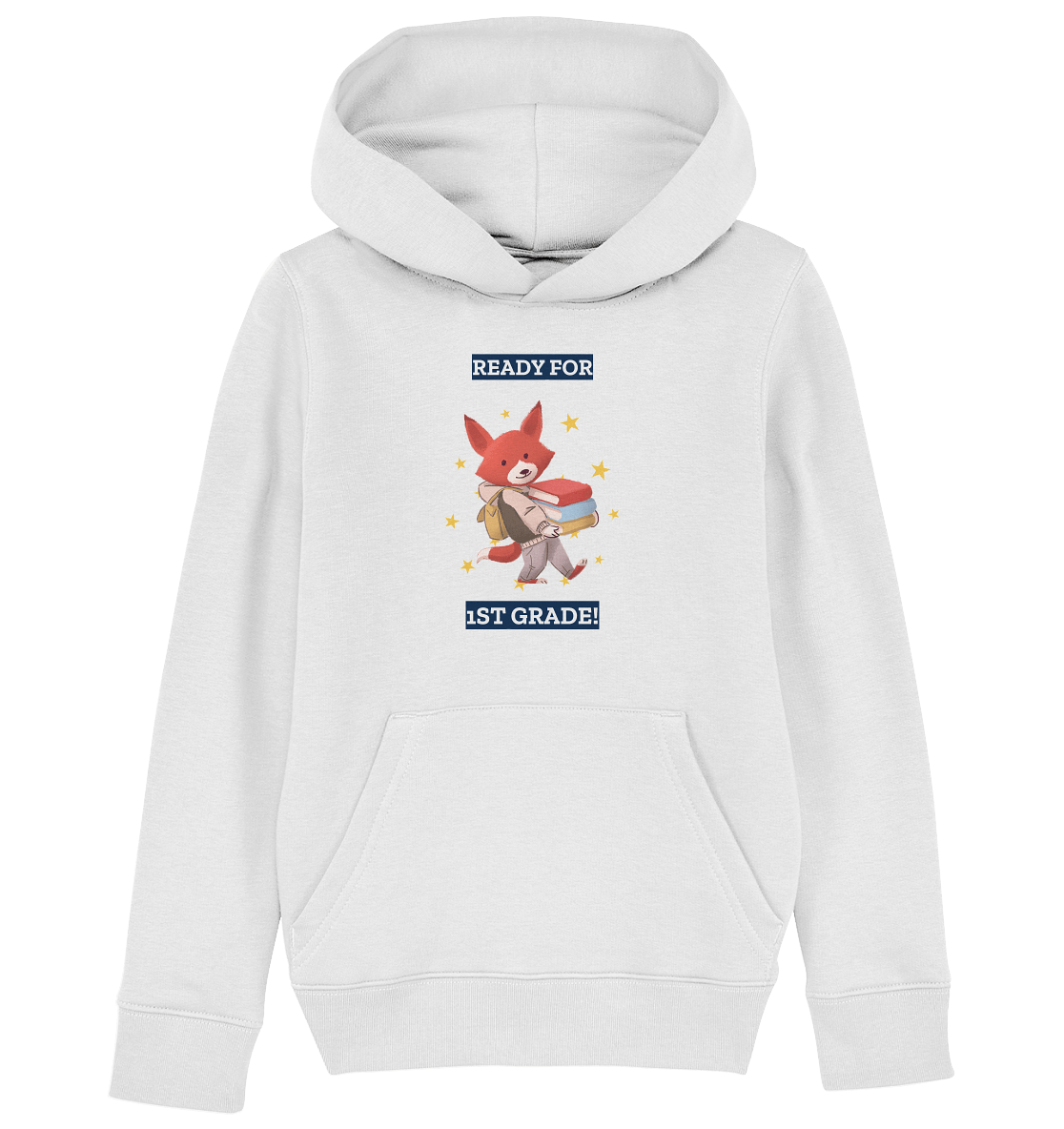 Kinder Hoodie Kapuzenpulli mit Beschriftung "Ready for 1st Grade!"