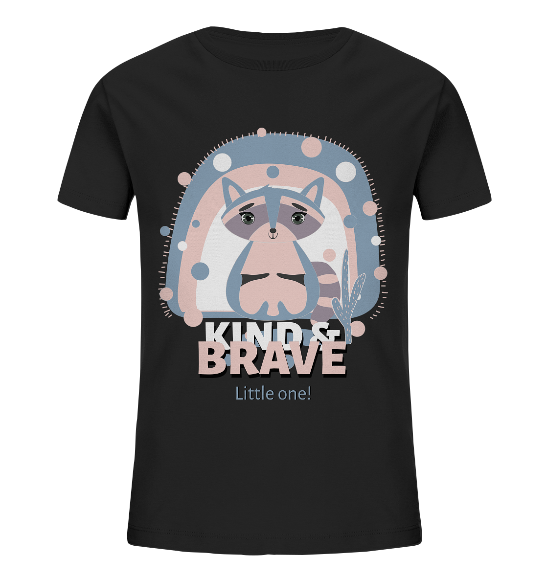 Waschbär Baby Kinder T-Shirt in schwarz Racoon
