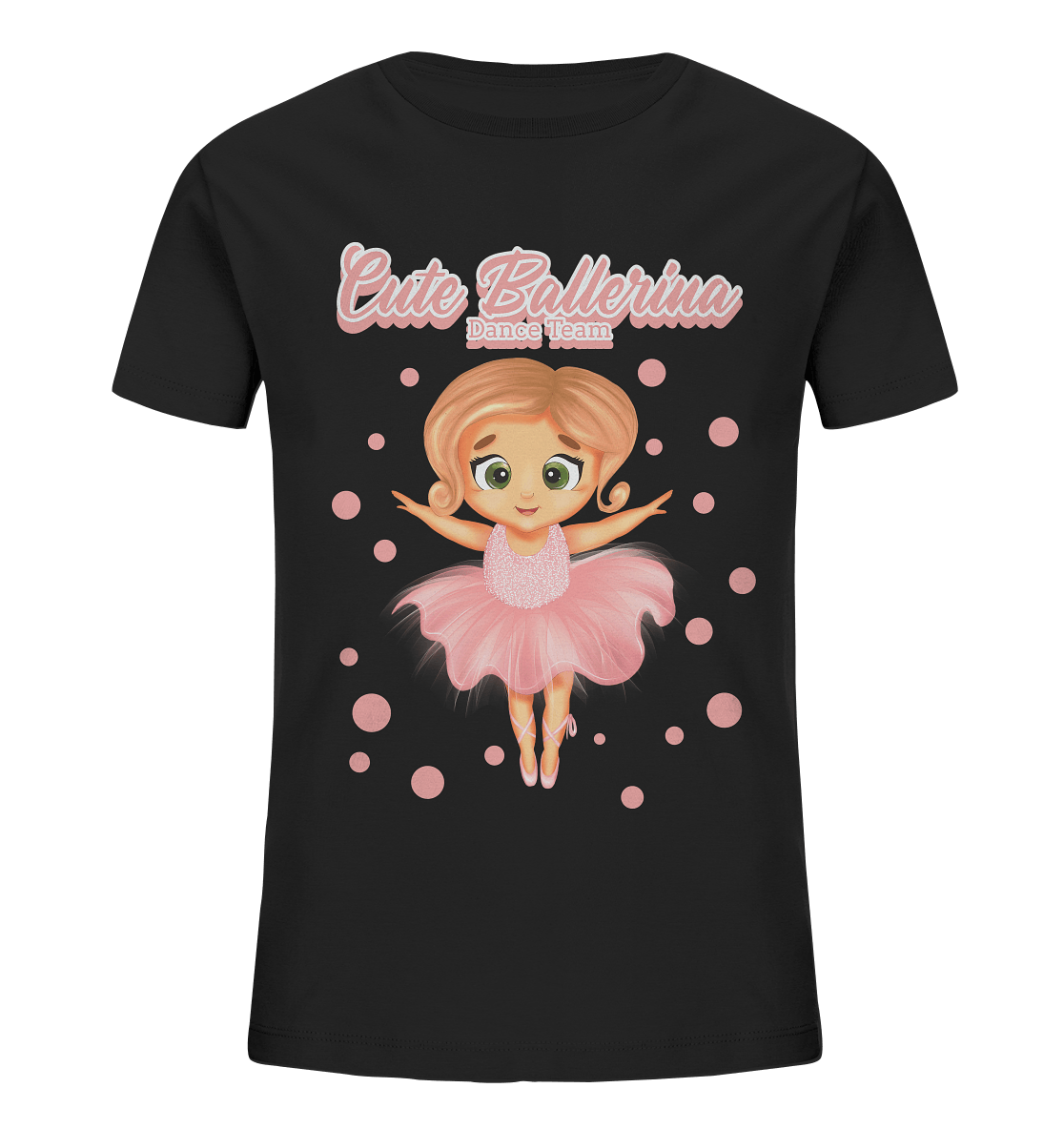 Ballerina Kinder Shirt in schwarz mit kleinen Ballerina Motiv