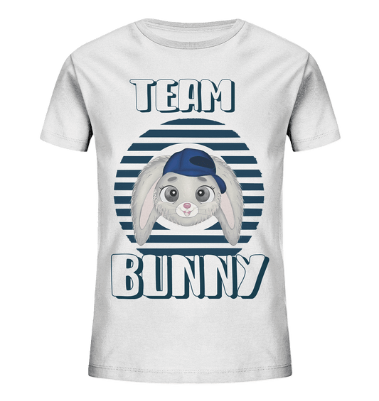 Maritime Shirt Hase Team Bunny in weiß mit blauen Streifen, Streifen T-Shirt mit blauen Streifen und Hase