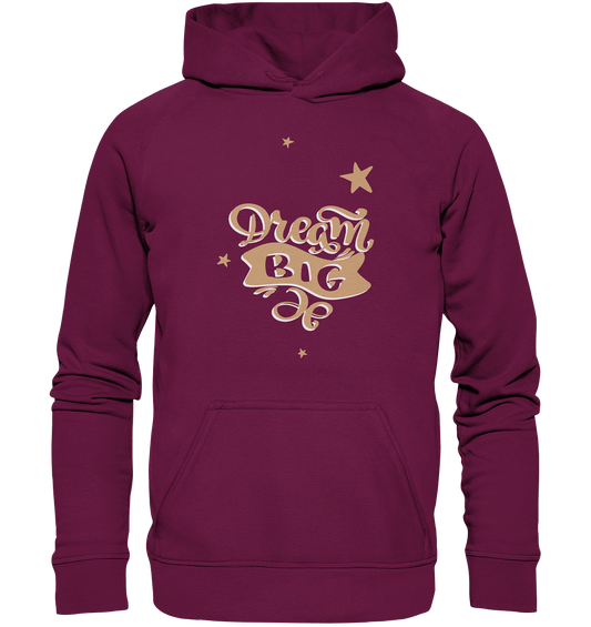 Dream Big Kinder Kapuzenpullover in weinrot