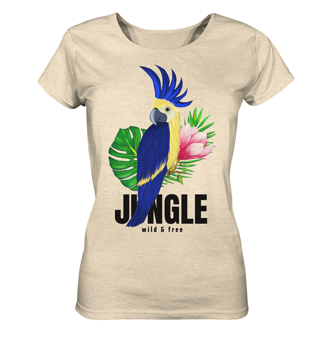 Papagei Shirt exotische Blumen Jungle