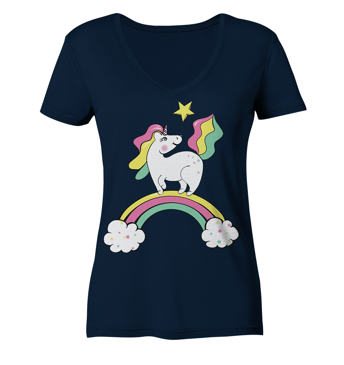 einhorn t shirt Unicorn Einhorn T-Shirt Damen V-Neck Bloominic
