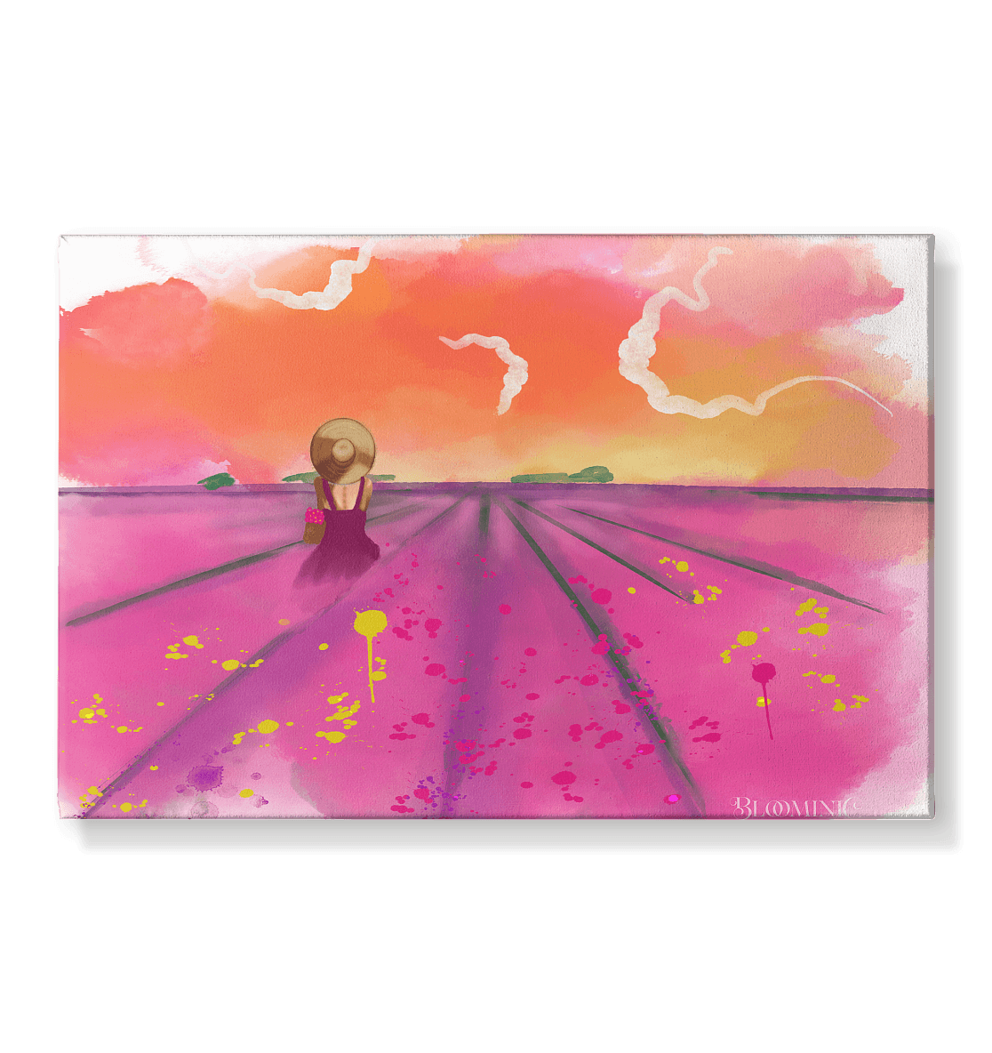 Aquarell violet - Leinwand 45x30cm