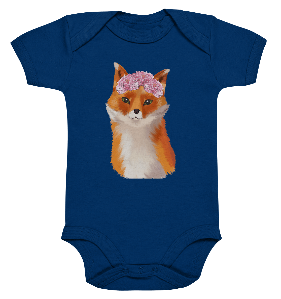 Baby Body "Fuchs mit Blumen" Baby Fuchs mit Blumenkranz von Bloominic