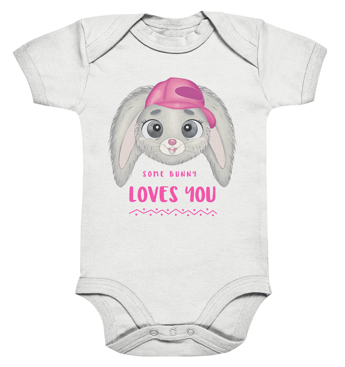 Hase Strampler Some Bunny Loves You in weiß