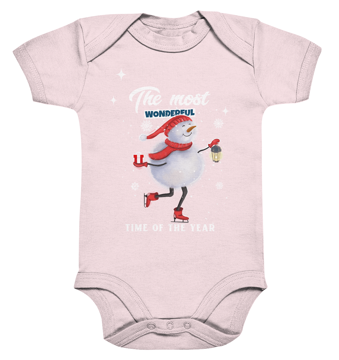 Baby Body mit Schneemann in rosa