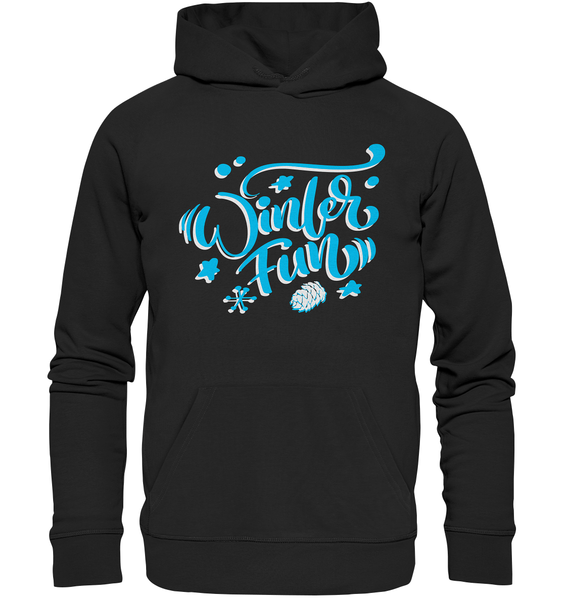 Winter Fun Kapuzenpulli in black