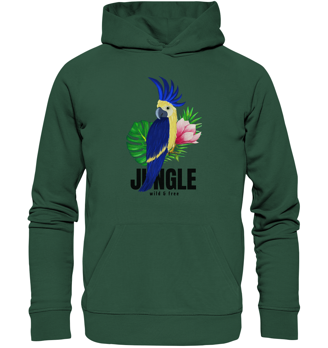 Papagei Hoodie mit Jungle Print