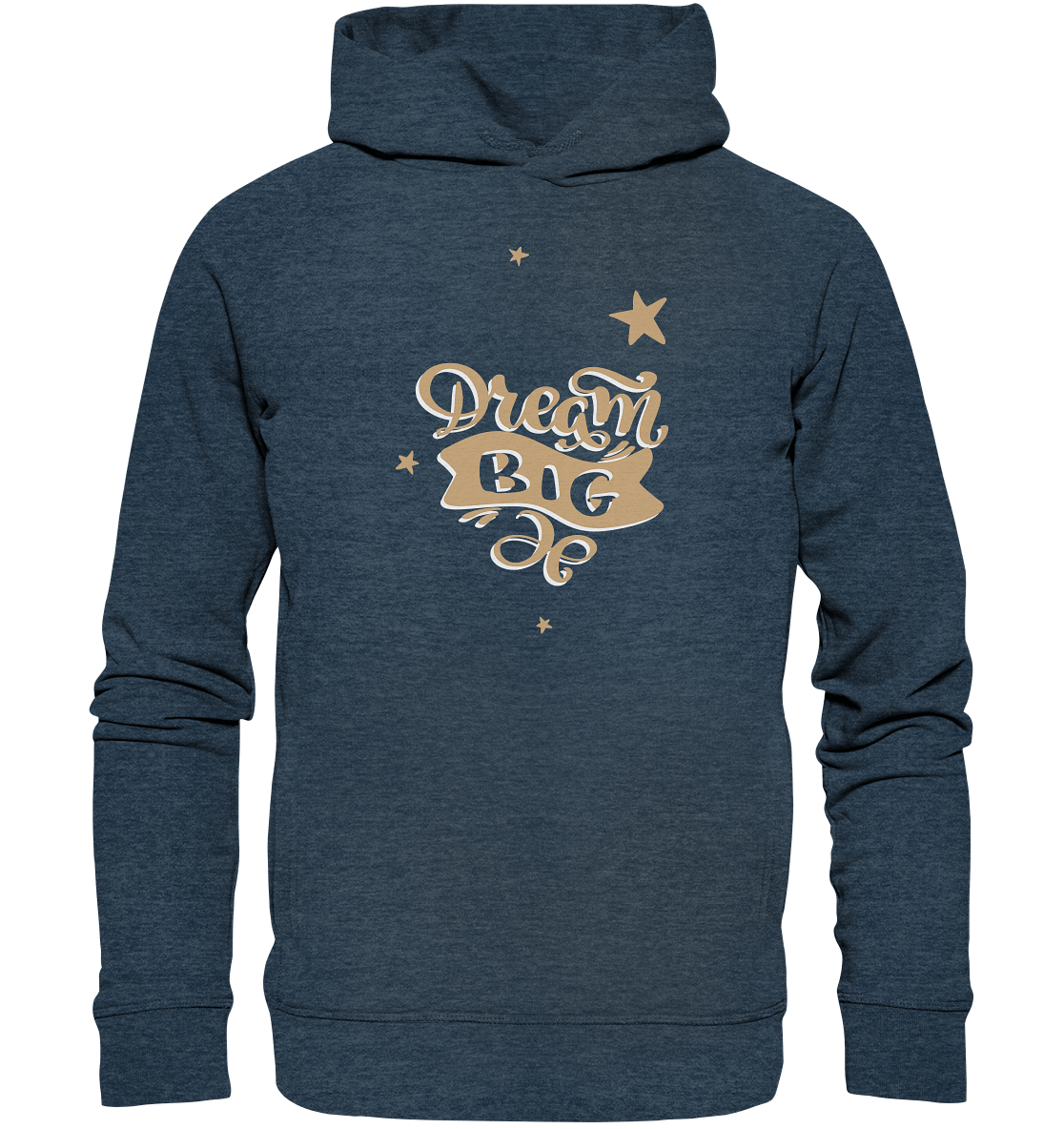 Dream Big Fashion Kapuzenpullover blau meliert