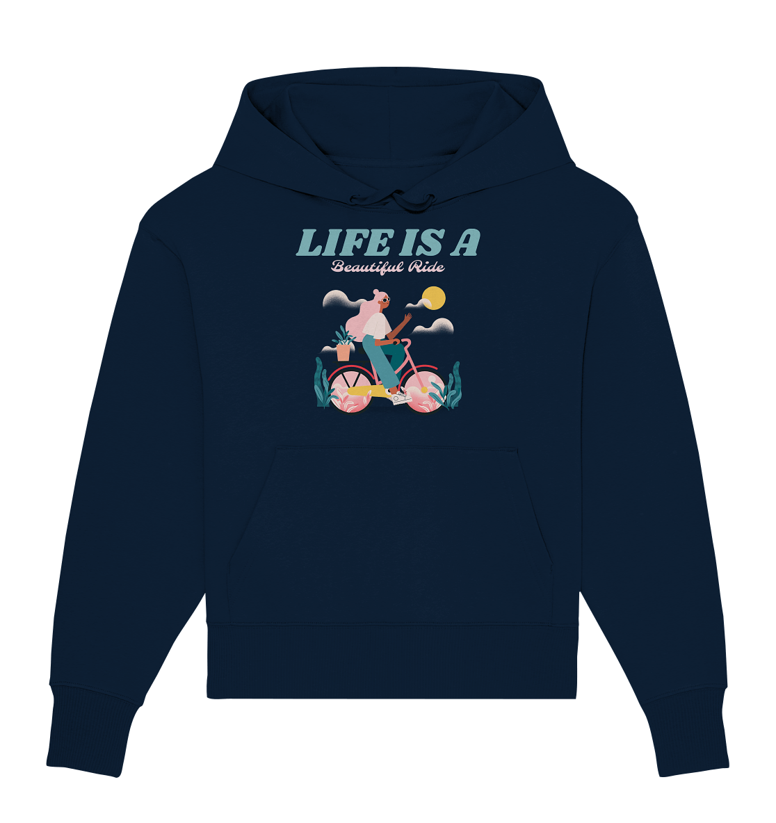 Damen Oversize Hoodie "Life is a beautiful ride"