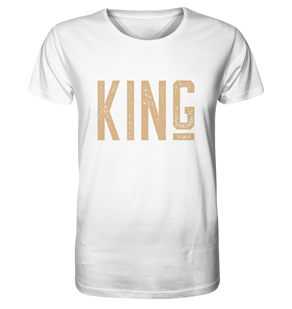 Partnerlook King T-Shirt für das Familienoutfit oder Partnerlook Herren couple goals king & QueenT-Shirt in weiß